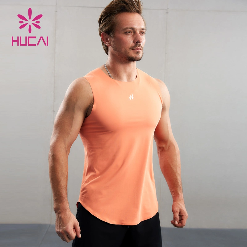 Private Label Hot Sale Mens Laser Cutting Gym Seamless Tank Top
