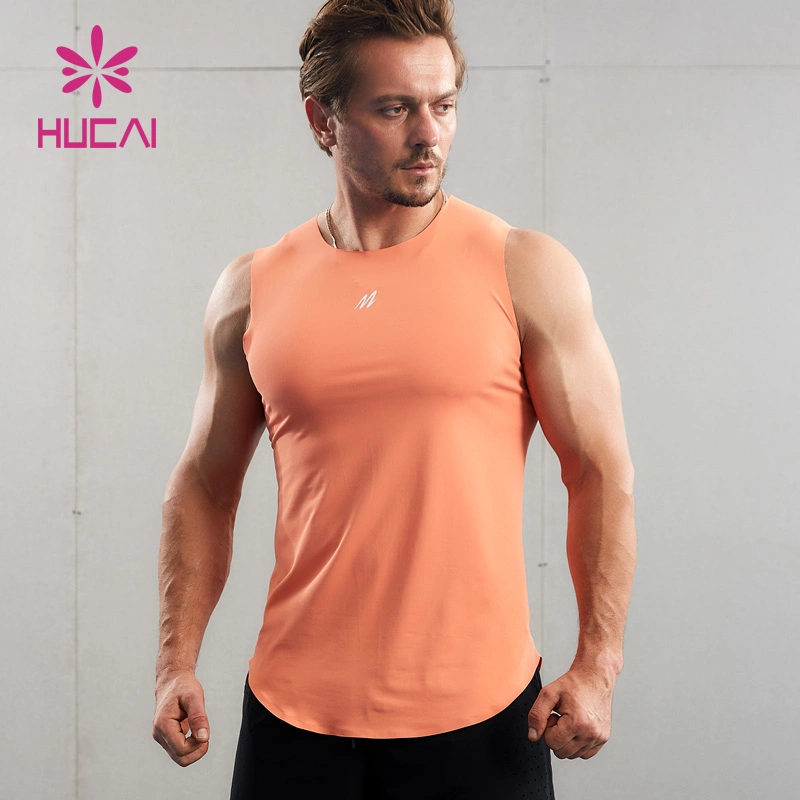 Private Label Hot Sale Mens Laser Cutting Gym Seamless Tank Top
