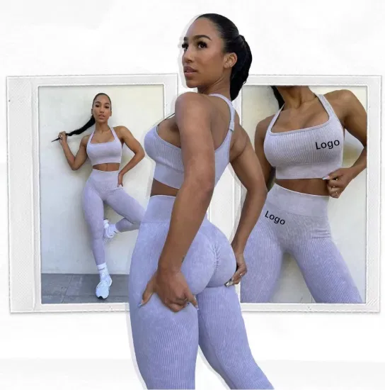 Xsunwing Wholesale Custom Tracksuits Women Fall Clothing Crop Top Sleeveless Two Piece Pants Set Yoga Sports Wear Sexy Yoga Sets